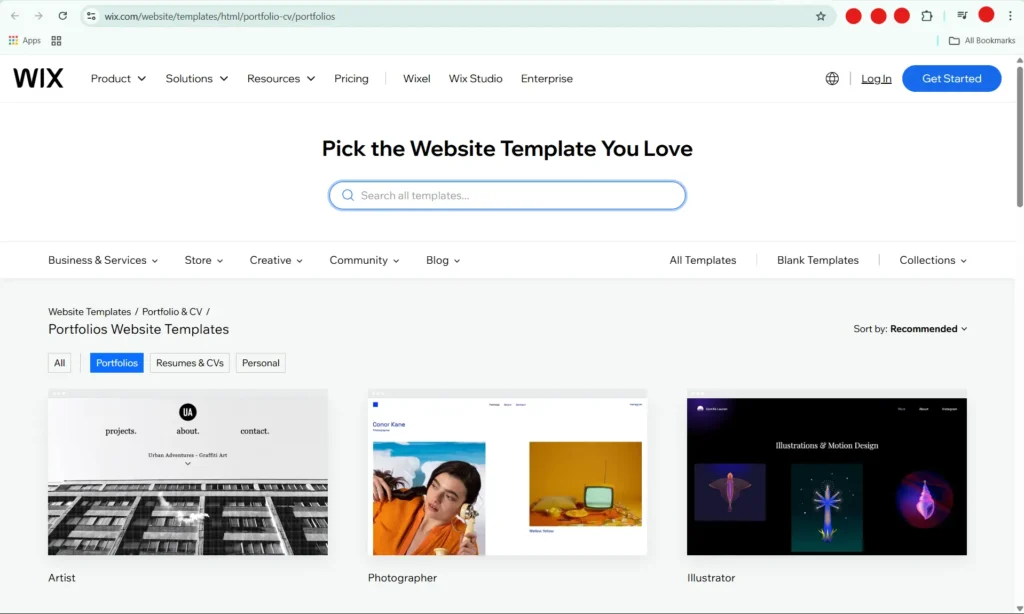 Wix Portfolio Templates - Experience 203 – Creating a Digital Professional Portfolio